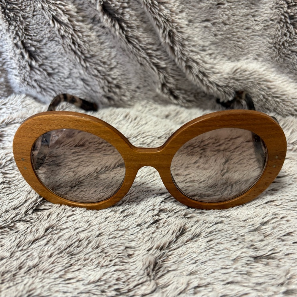 Prada Brown Oval Glasses